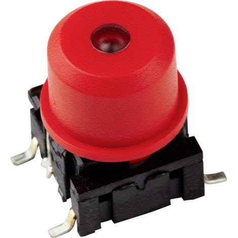 MEC 1ES081 1ES Series Abdeckkappe  rund Rot 1 St.