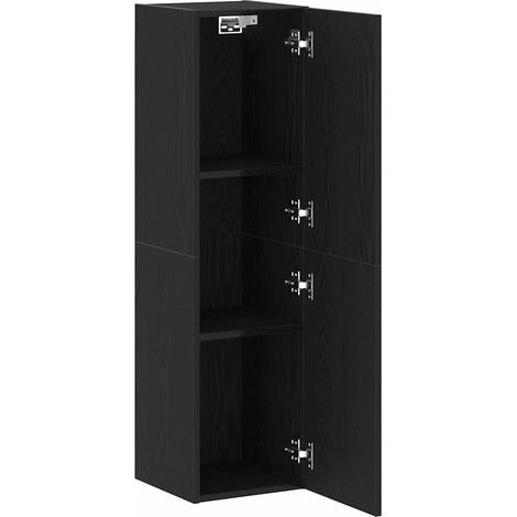 Maison Exclusive - Meuble TV mural Chêne noir 30,5 x 30 x 110 cm Bois d'ingénierie