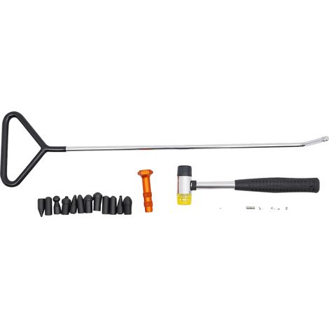 Kit per la riparazione di ammaccature auto, strumenti resistenti, linguette di estrazione versatili, nero (1/2)