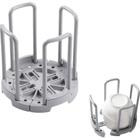 Étagère à bols rétractable, étagère de rangement multifonction en plastique réutilisable utilisée pour empiler les bols et les petites assiettes (1/5)