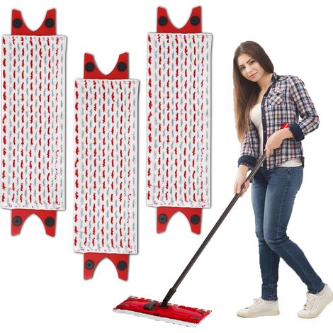 Lot de 6 serpillères de rechange pour Vileda Ultramax/UltraMax Plus, en microfibre, extra large, pour enlever toutes les taches