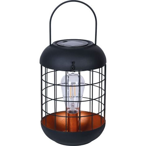 LED Solar Tisch-/Hänge-Laterne Ø17,5x26/92cm, Metall (1/5)