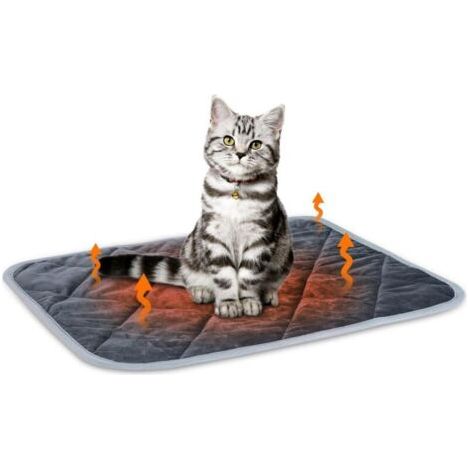 Self-Heating Cat & Dog Cushion, Cat Heating Mat for Pets, Washable, Non-Slip, Soft Plush Thermal Blanket, 40 x 50 cm