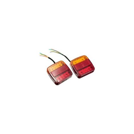 2-teilige Anhänger-Rückleuchten, 26 LEDs, 12 V, Blinker, Bremslichter, Reflektoren, Kennzeichenbeleuchtung, IP67 wasserdicht, multifunktional, für Anhänger, LKW, Wohnwagen, Transporter, Boote - Crezuo (1/4)