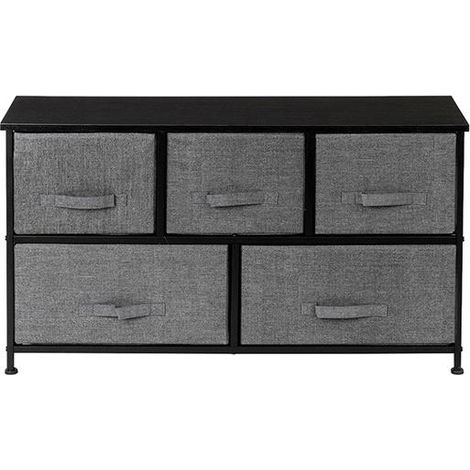 Vestiaire à 2 étages avec 5 tiroirs en tissu faciles à tirer (1/5)