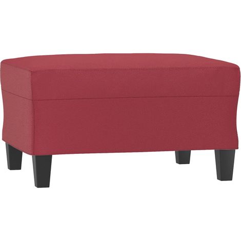 Repose-pied,Tabouret de pied,Pouf Rouge bordeaux 70x55x41 cm Similicuir CFW6992 (1/5)