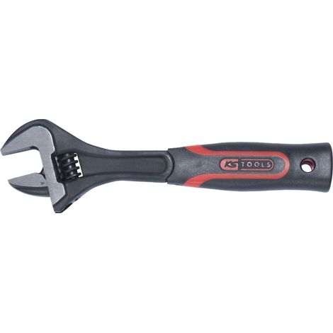KS Tools - Clé à molette à manche bi-matière, 8'' - L.200 mm - 577.0201