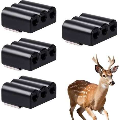 4 Pièces Sifflet Ultrason Anti Gibier,(Noir,B)Dispositif De Sifflet D'Avertissement,Sifflets De Cerf Avertissement,Pour Voitures,Camions,Motos,Éviter De Heurter Les Animaux (1/5)