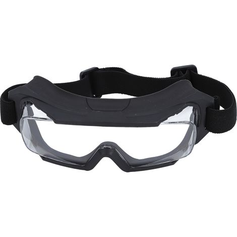 Lunettes de sécurité avec aérations, résistantes aux rayures et à la buée, adaptées aux hommes et aux femmes, protègent contre les rayons UV, la poussière, les débris ou les particules volantes, noire (1/5)