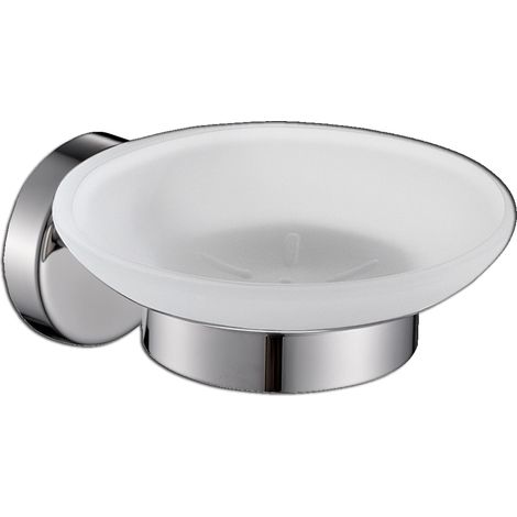 Jabonera PLUVIA PRO fabricado en cristal y acero inoxidable