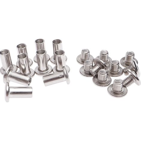 10 Boulons à douille M5x12mm, Acier inoxydable 304, Tête hexagonale creuse, Pour meubles, Armoires, Panneaux en bois (1/5)