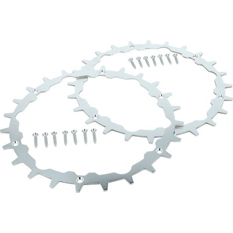 vhbw 2x Crampon compatible avec Gardena SILENO city Auto Life, Life 1000, 600 robot tondeuse - acier inox, 24 dents (1/4)