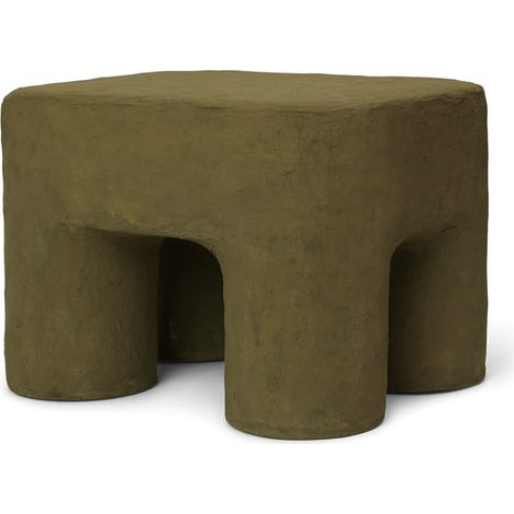 [GEBRAUCHT] B-Ware Ferm Living Podo Hocker Sitzhocker Dekohocker Sitz Hocker Baumwolle Pappe Khaki