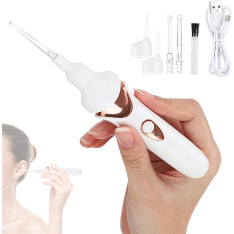 Nettoyeur d'oreilles, aspirateur de cérumen, nettoyeur d'oreilles portable avec lumière LED, nettoyeur d'oreilles pour enfants et adultes