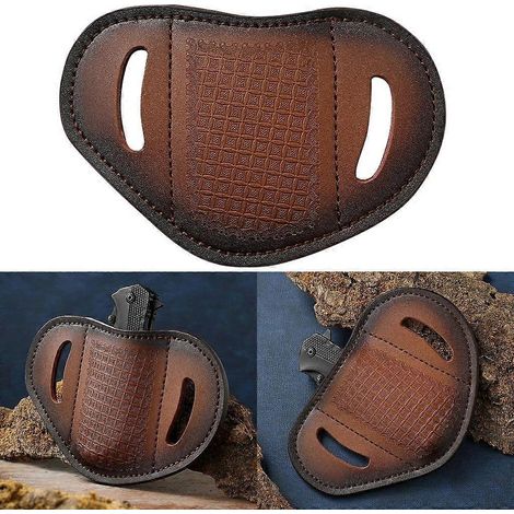 Étui pratique pour épées, portable, en cuir, idéal pour le camping et les voyages. (1/4)