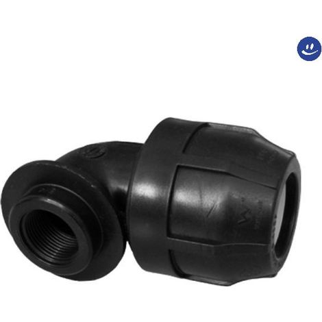 Raccordo curvo a compressione femmina femmina in polipropilene serie elopress ø90x3 pn10 NUPI