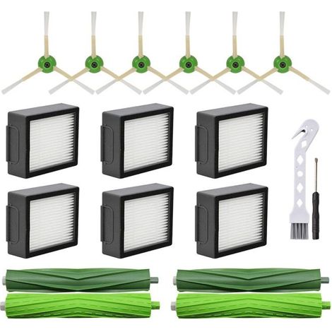 PièCes de Rechange pour IRobot Roomba I3 I4 I6 I7 I8 E5 E6 E7 Robot Aspirateur Brosse LatéRale Principale Filtre HEPA (1/4)
