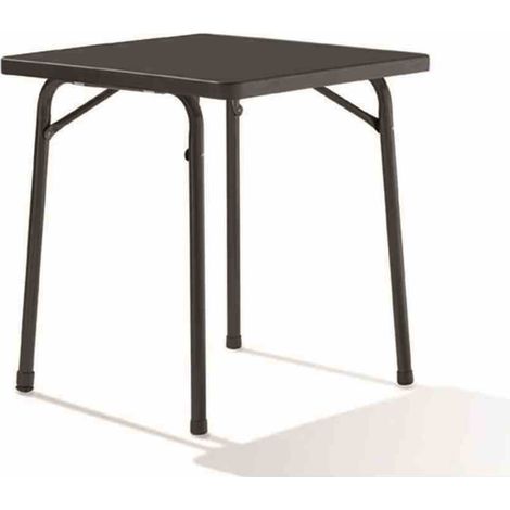 Table de Jardin Carré Acier Gris 70 x 70 cm (1/2)