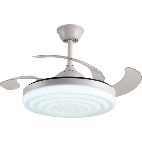 Ventilador Plafón de Techo Arco, BEL AIR HOME - Color Blanco Motor DC con Aspas Desplegables con Luz Led 36W (3000K, 4000K, 6500K) Con Mando a Distancia Incluido (1/3)