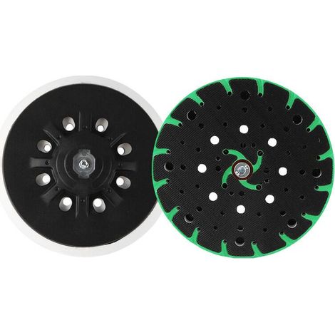 Disque Abrasif 150mm, Plateau de Ponçage Disque Ponceuse 150mm Ponçage de Tampons D'Interface pour Ponceuses Excentriques, Ponceuses Bosch, Boucle Festool, Vert