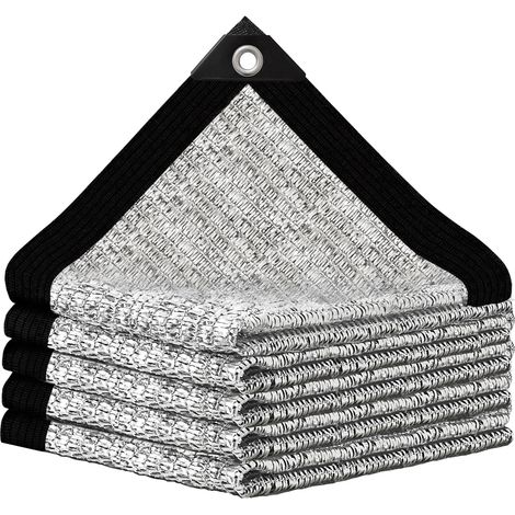 Filet d ombrage voiture 3 x 4 Filet d ombrage Refroidissement respirant 80 œillets Facile suspendre Filet aluminium serres pelouses (1/4)