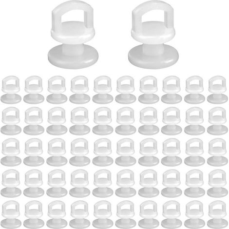 50 Pcs Crochet Rideau Glisseur Rail Rideau Gardinengleiter Gardinenröllchen pour Rails Set Crochets Rideaux (1/5)
