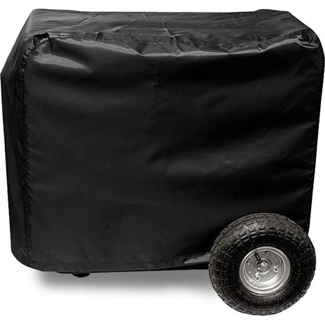 Generador portátil pequeño para exteriores, protector contra la lluvia, 64 x 51 x 54 cm, color negro, accesorios (1/5)
