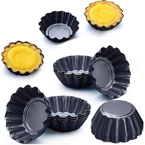 Runde Tarteletteform (12 Mini-Törtchen)  Kuchenformen  Runde Kuchenform mit Antihaftbeschichtung – Schwarz