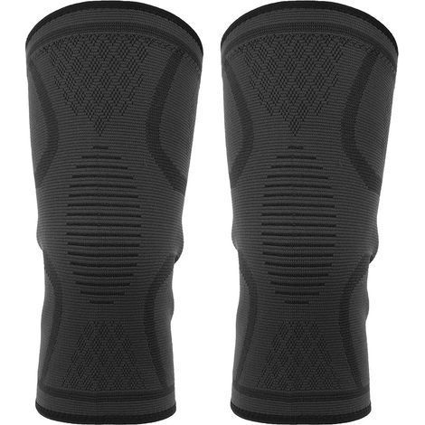 Genouillère de sport respirante anti-collision élastique, protection articulaire genou, noir (M) (1/5)