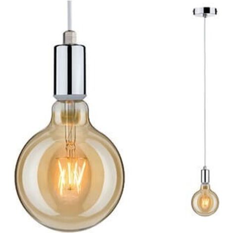 Suspension Larus - E27 - 20W - Chrome - Dimmable - Sans ampoule (1/5)
