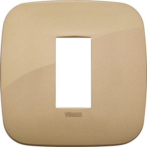 Placca Round 1M oro antico scatola rotonda Vimar Arkè 19671.88