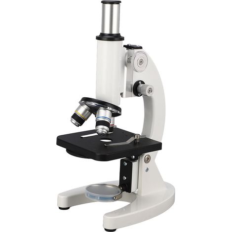 Kit de microscope monoculaire 640X en acier inoxydable avec molette de mise au point coaxiale double (1/5)
