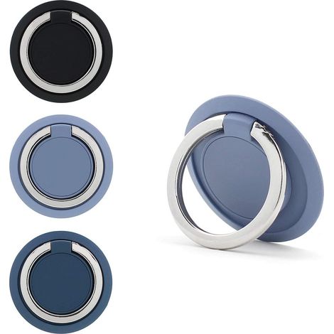 Support de téléphone pliable avec anneau, poignée adhésive pour smartphones et tablettes, compatible avec tous les appareils. (1/5)