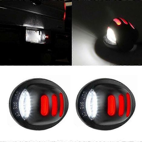 2x Éclairage LED pour plaque d'immatriculation (rouge et blanc) pour Ford Ranger Explorer F-250 F-350 F150 (1/5)