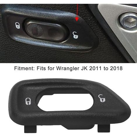Marco del interruptor de la puerta, protector de cerradura de puerta para Jeep Wrangler JK 2011-2018, lado derecho, ABS duradero (1/5)