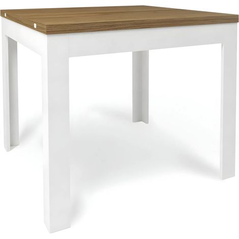 Tavolo Pieghevole 90L x 90P x h75 – Finitura Legno Noce Stelvio e Bianco Opaco – Sarmog (1/4)