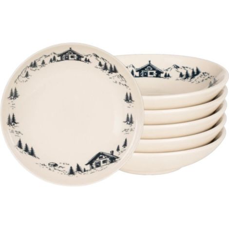 Table Passion - Assiette creuse Alpages noir 22cm (lot de 6) (1/4)
