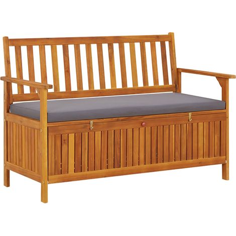 Maison Exclusive - Banc de rangement de jardin 120 cm Bois d'acacia solide (1/5)