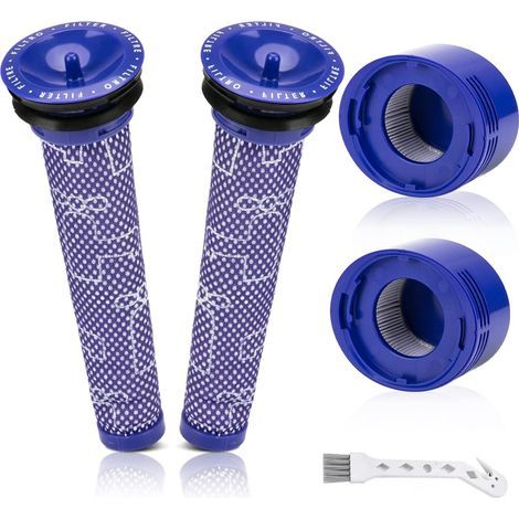 Filtro di ricambio V8 per aspirapolvere Dyson V8 e V7, filtri di ricambio per Dyson V8 e V7 Animal, Absolute Plus, Pro, Fluffy e Motorhead con spazzolina per la pulizia - Confezione da 2 (1/5)