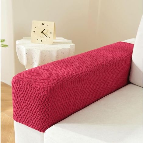 Housse Accoudoir Canapé, Lot de 2 Élastiques Housse Accoudoir Fauteuil Protege Accoudoir Canapé Extensible Antidérapant pour Fauteuils Inclinable (1/4)