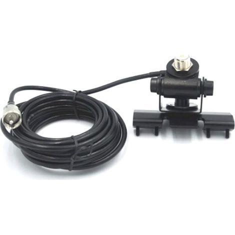 Convient aux clips de montage d'antenne mobile RB-400, avec un câble d'alimentation coaxial d'extension de 5 mètres, compatible avec TH-9800/TH-7800. (1/5)