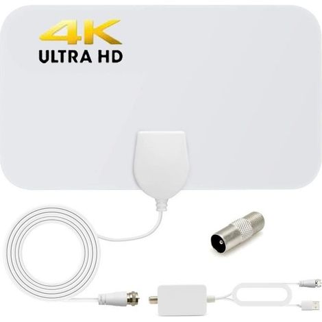 Antenne TV Intérieur TNT HD Puissante -   - DTA100 - 25dBi - 120 km de Portée