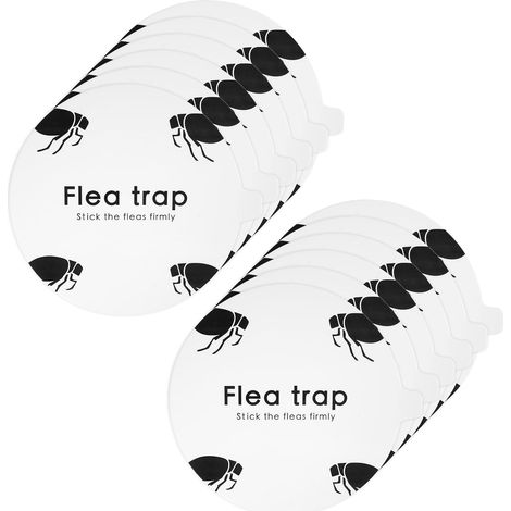 Flintronic 12 Pcs Piège à Puces Autocollants, Piège à Puces Recharge pour Piège à Puces Attrape, Pièges à Mouches Collants pour Maison Chambre (1/5)