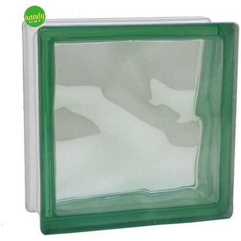 Mattone vetrocamera 19 cm verde