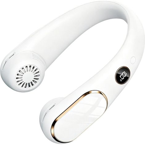 Ventilateur De Cou Portable Sans Pales Angle Réglable Silencieux  Ventilateur Personnel Portable Sur Batterie Pour Maison Bureau Gym Sports Outdoor Course Randonnée Été Plage Croisière (1/5)