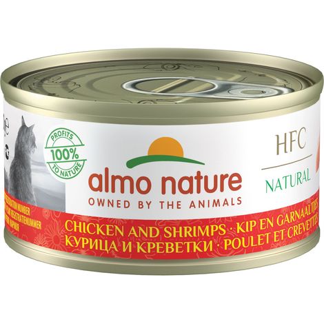 Almo Nature  HFC Naturale  Lattina da 70 g - Pollo e gamberetti 70 g