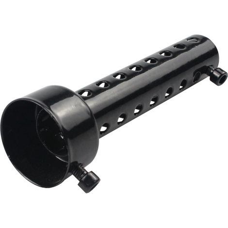 Pot d'échappement noir de 60 mm pour moto, avec possibilité d'insérer un silencieux à chicanes. (1/5)