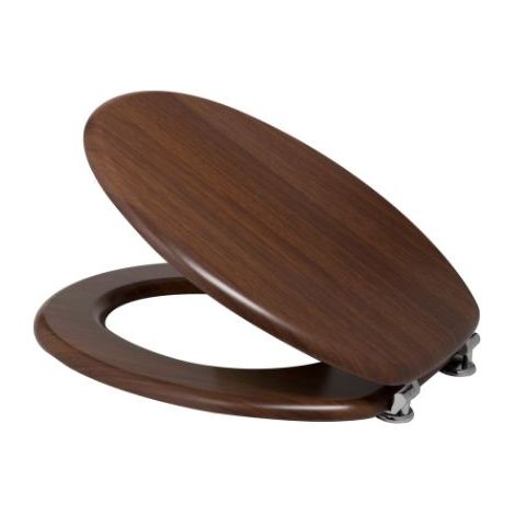 Sedile Wc noce copriwater copriasse in mdf liscio con coperchio mod. Pegaso (1/4)