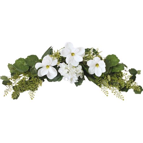 Jeffergarden Décorations de Porte de Guirlande de Printemps, Faux Accessoires de Fleurs de Célébration D'église pour la Photographie de Fête de Mariage (Z) (1/5)