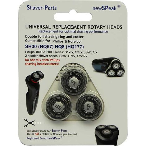Tête de rasoir ScanPart für Philips HQ8, HQ9, HQ177 und Remington RR-330C, RR-350C noir A967471 (1/2)